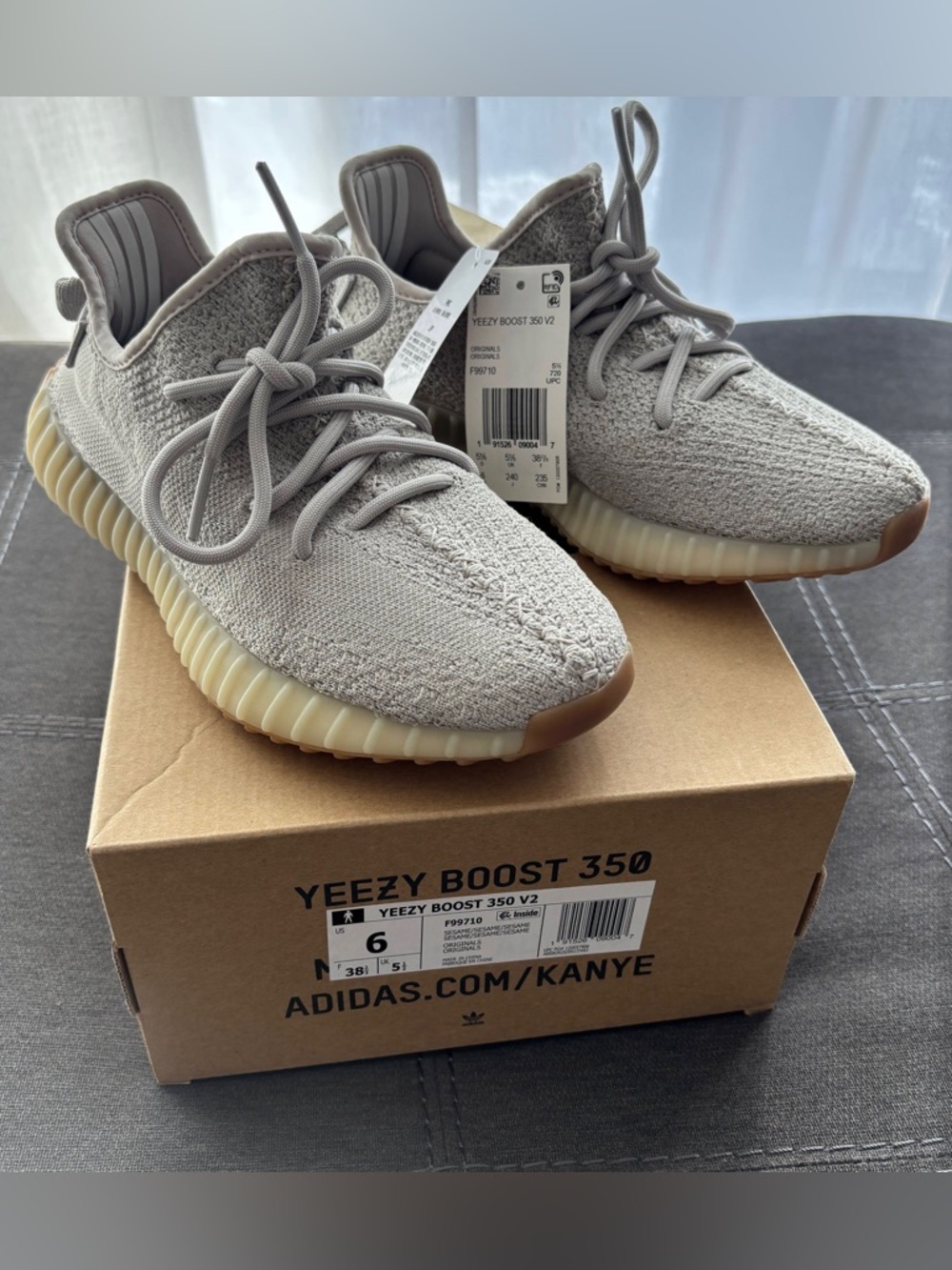 NEW Adidas Yeezy Boost 350 V2 Low Sesame